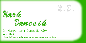 mark dancsik business card